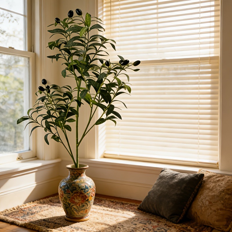 Ficus Lyrata Tree - 28cm-120cm Kunstmatige Olijfboom, Binnen Decoratie Woonkamer